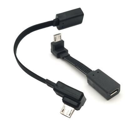 5CM-50CM Micro USB 2.0 5Pin Samec na Samici M na F Prodlužovací Konektor Adaptér Dlouhý Konektor Konektor Konektor 90° Pravý/Levý Úhlový