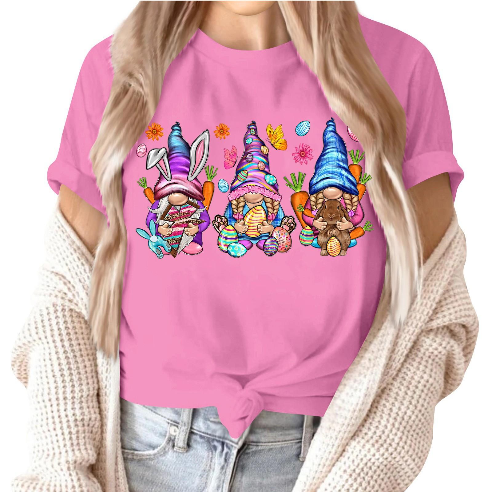 

Жіночий топ з короткими рукавами та принтом на горловині XL