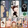 Cute Yoshitomos-Nara Phone Case For iPhone 17 16 15 14 13 12 Pro Max Plus for Magsafe Mirror Wireless Magnetic Cover