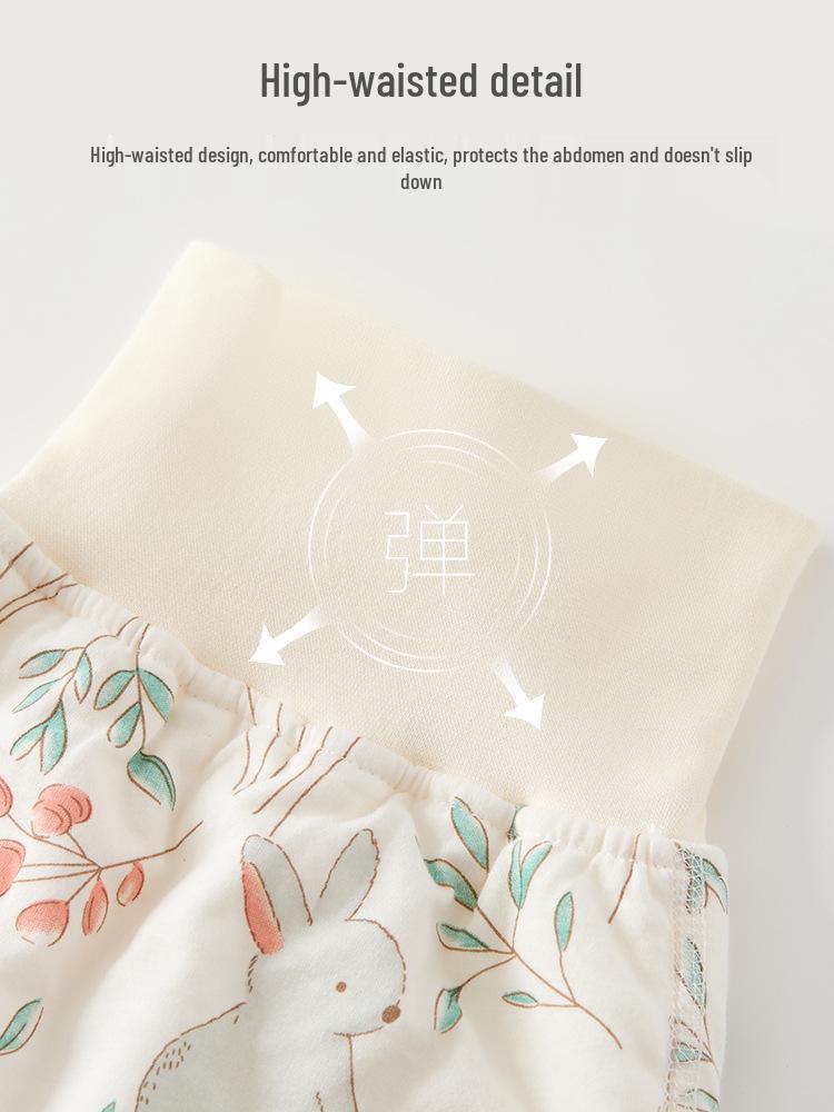 Jingqi Kids' Quilted Cotton Underwear Set - Warm Autumn/Winter Pants & Top for Boys and Girls