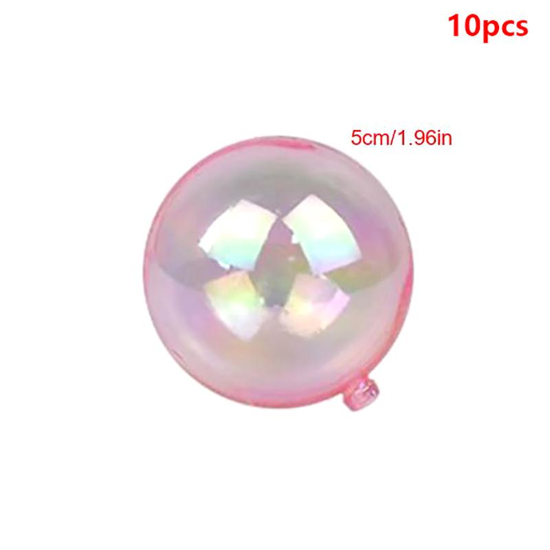 10Pcs Colorful Ball Cake Topper Transparent Balloon Cupcake Diy Decoration For Birthday Party Wedding