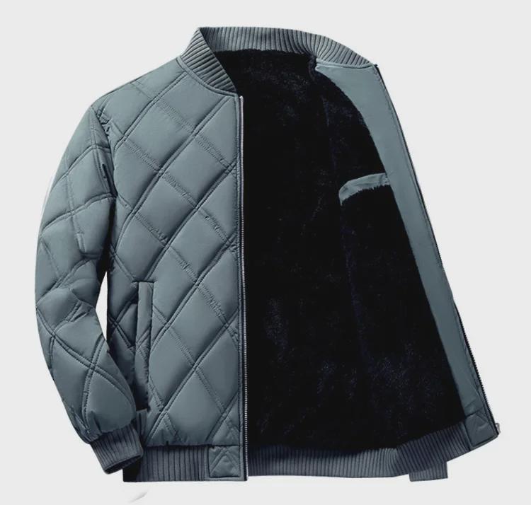 Men's Casual Warm Windproof Baseball Collar Jacket (Large Size)