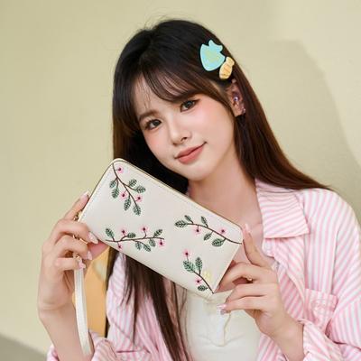 Long Wallet, Women's Bag, New Summer Fashion Simple Change Bag, Embroidered Clutch Bag, One Piece.