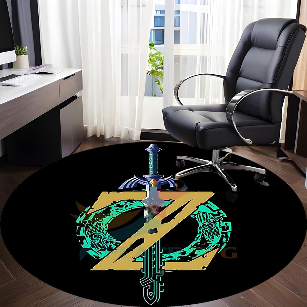 1 Stück The Legend of Zelda Stuhlteppich für das Büro, Rutschfest, Weicher und Langlebiger Büroteppich für die Innendekoration