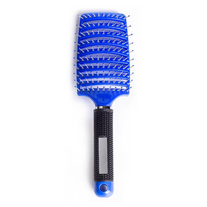 Factory  Curved Vent Brush Curly Bristle Nylon Brush Wet and Dry Detangling Massage Hair Comb