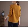 Women's Korean V-Neck Long Sleeve T-Shirt, Loose Fit, Slimming, Plus Size, Casual Versatile Top for Spring and Autumn