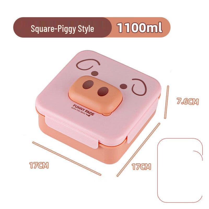 ZISIZ Cute Portable Plastic Lunchbox