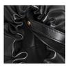 Bottega Veneta Drawstring Closure Medium Calfskin Shoulder Crossbody Clutch Women bags Black 651812VCP408425