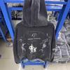 Mens Oversized Hooded Sweatshirt Streetwear Graphic Print Distressed Washed Cotton Casual Pullover