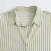 24 Spring New Arrival Casual All-Matching Turn-down Collar Long Sleeve Single-Breasted Shirt Stripes Poplin Shirt 4387096 390
