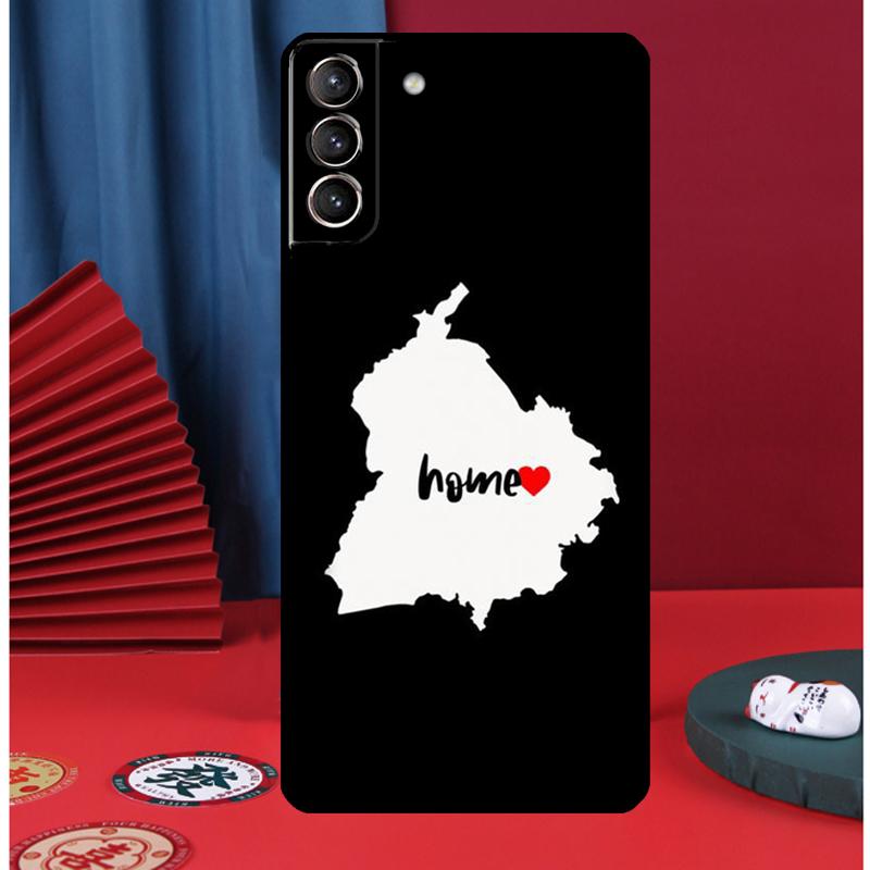 

Punjab Map Outline Phone Case For Samsung Galaxy S25 Ultra S9 S10 S20 S21 FE S22 S23 Plus S24 Ultra Back Cover Galaxy S20Ultra