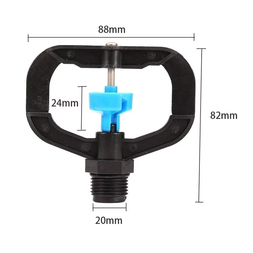1/2" Medium Distance Rotating Impact Nozzle Agricultural Garden Lawn Irrigation Spray Ideal for Planting And Greening