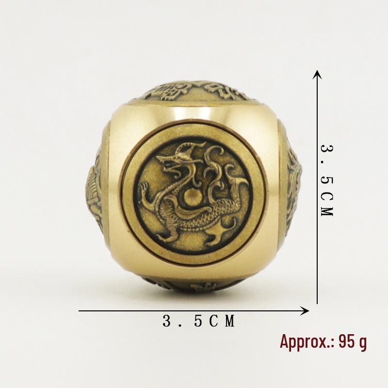 Portable Brass Rotating Mythical Beasts Decompression Toy – Cultural & Bronze Ware Business Gift