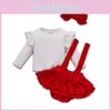 Cute And Cozy Baby Girls Christmas Outfit With Long Sleeve Top And Skirt
