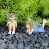Fairy Garden Accessories for Landscapes 2Pcs/Set Boy And Girl Statues, Resin Miniature Figurines, Figurines Cute Mini Figures Garden, Potted