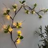 Bendable LED Rattan String Lights with Butterflies & Leaves for Wall Decoration