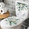 2pc Plant Toilet Sticker, Fresh Flowers Decals, Removable Waterproof Stickers, Vinyl Sticker, Suitable For Decorating Toilets