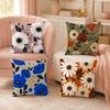 Retro Large Floral Polka Dots Pillow Case Organic Short Plush Cushion Covers Breathable Washable WrinkleResistant