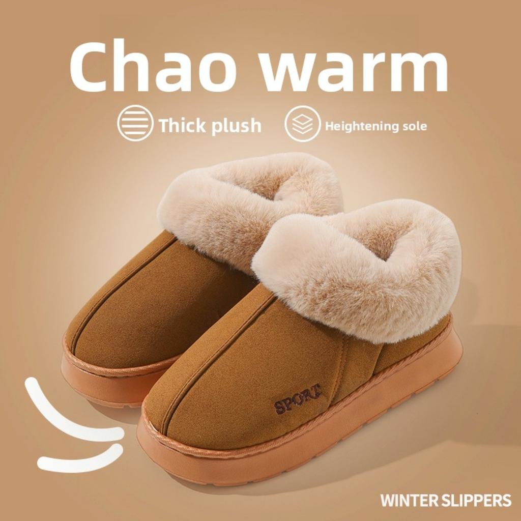 36-45 Cotton Slippers for Women, Autumn and Winter Bags for Indoor Home Warmth, Plush Cotton Slippers for Women, Winter Outerwear