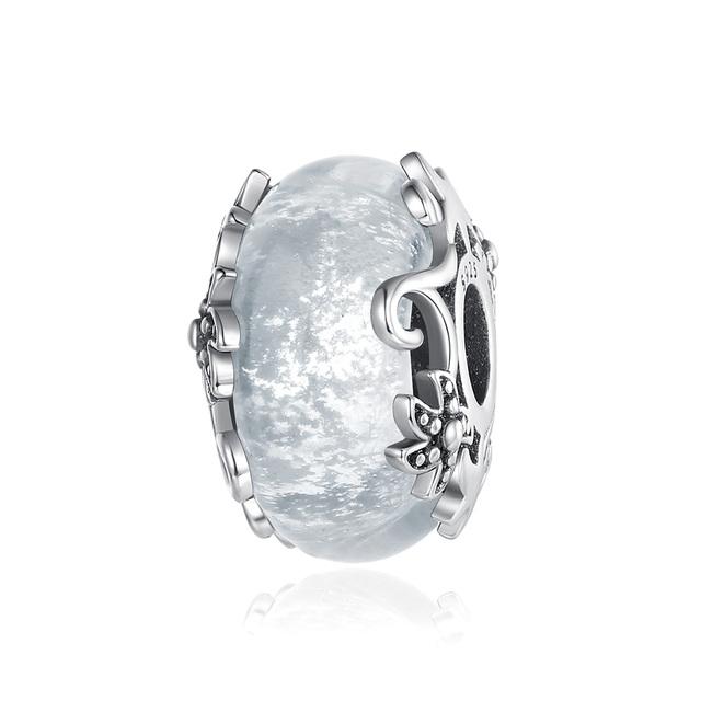 

Кришталеві овальні намистини зі срібла 925 проби, серце любові, муранське скло, циркон, підвіски, які підходять для оригінального браслета. Жіночі прикраси та бісер.