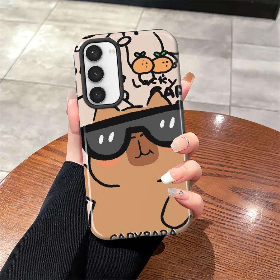 Cute Capybara Phone Case for Samsung Galaxy S25 S23Ultra A36 S23 A16 S25Ultra S20 FE A56 A26 S24 Ultra Soft Cover Capa