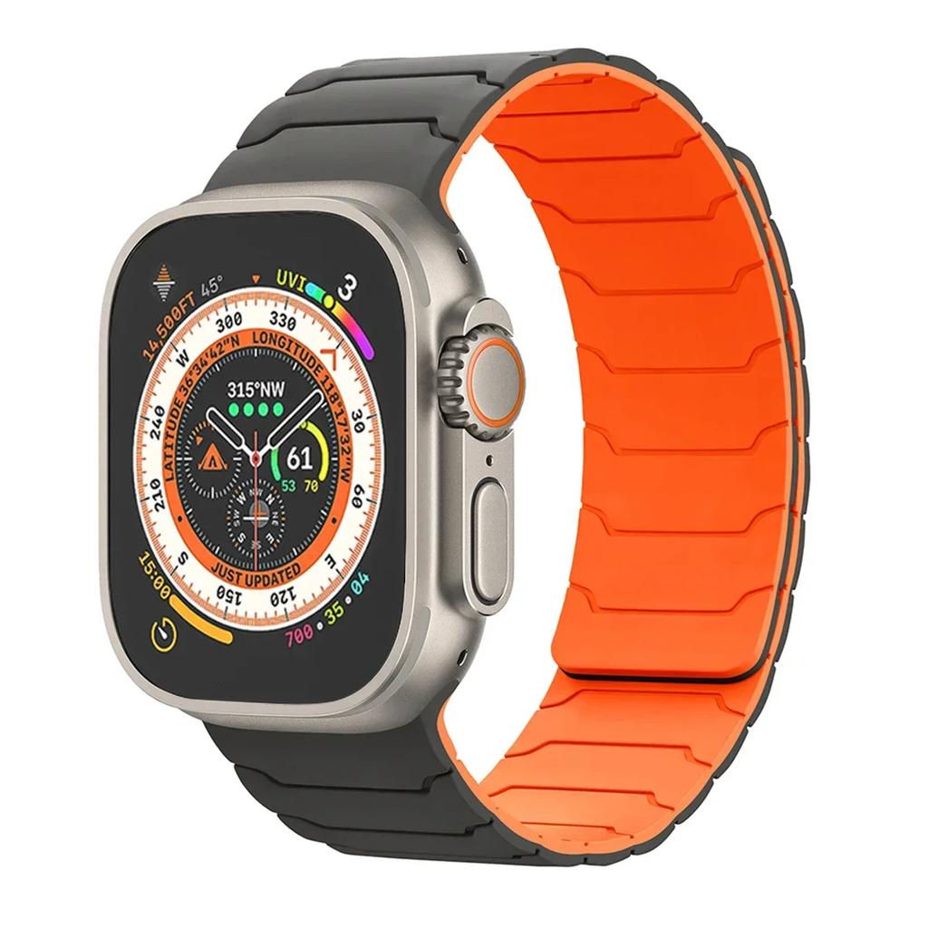 Silicone Magnetic Strap for Apple Watch Band Ultra 3 49mm Series 11 46mm 9/8/7 45 41mm Sport Bracelet IWatch 6 5 4 SE3 44mm 40mm