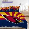 Arizona Cardinals Vzorovaná Sada Povlečení Prošívaná Přikrývka Povlak na Polštář Domácí Dekorace Narozeninový Dárek (1 * povlak na peřinu + 2 * povlak na polštář, bez jádra)