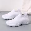 Women's shoes new large size single shoes flat casual sports shoes women's breathable fly-woven mesh shoes