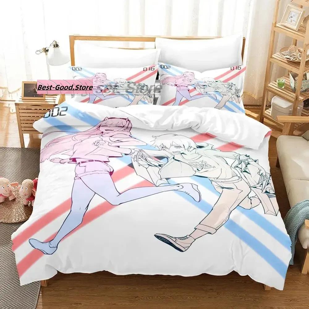 Darling In The Franxx Bedding Set Single Twin Full Queen King Size Bed Set Aldult Kid Bedroom Duvetcover Sets 3D bed sheet set
