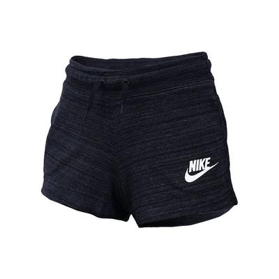 Sportswear Av15 Knit Texture Mid-Waist Drawstring Shorts Women Bottoms Black 885388-010