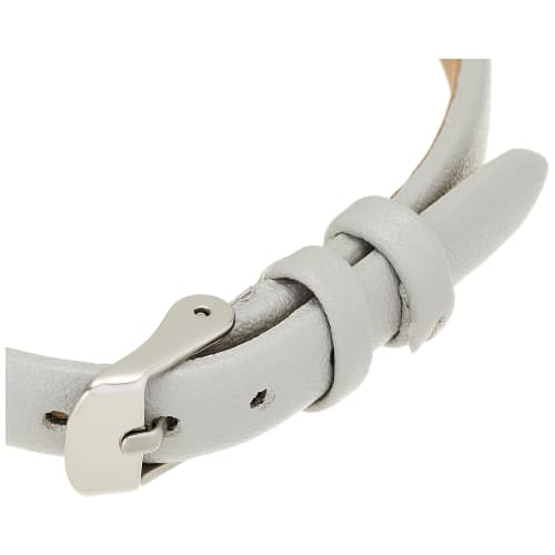 Fieldwork Analogue Ruffle Watch with Nuanced Colors and Leather Strap, ASS160-3, Women's, Gray