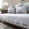 Prosop universal pentru canapea pentru toate anotimpurile Jacard geometric Trim cu bandă de chenille Husă antiderapantă pentru canapea Pătură pentru șezutul canapelei din sufragerie Pernă pentru braț