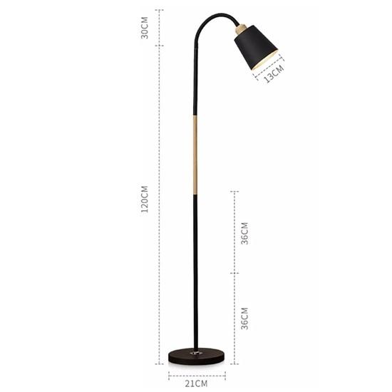 Black Metal Nod Modern Minimalism LED Light Corner Floor Lamp for Home Decor, Living Room Or Offices