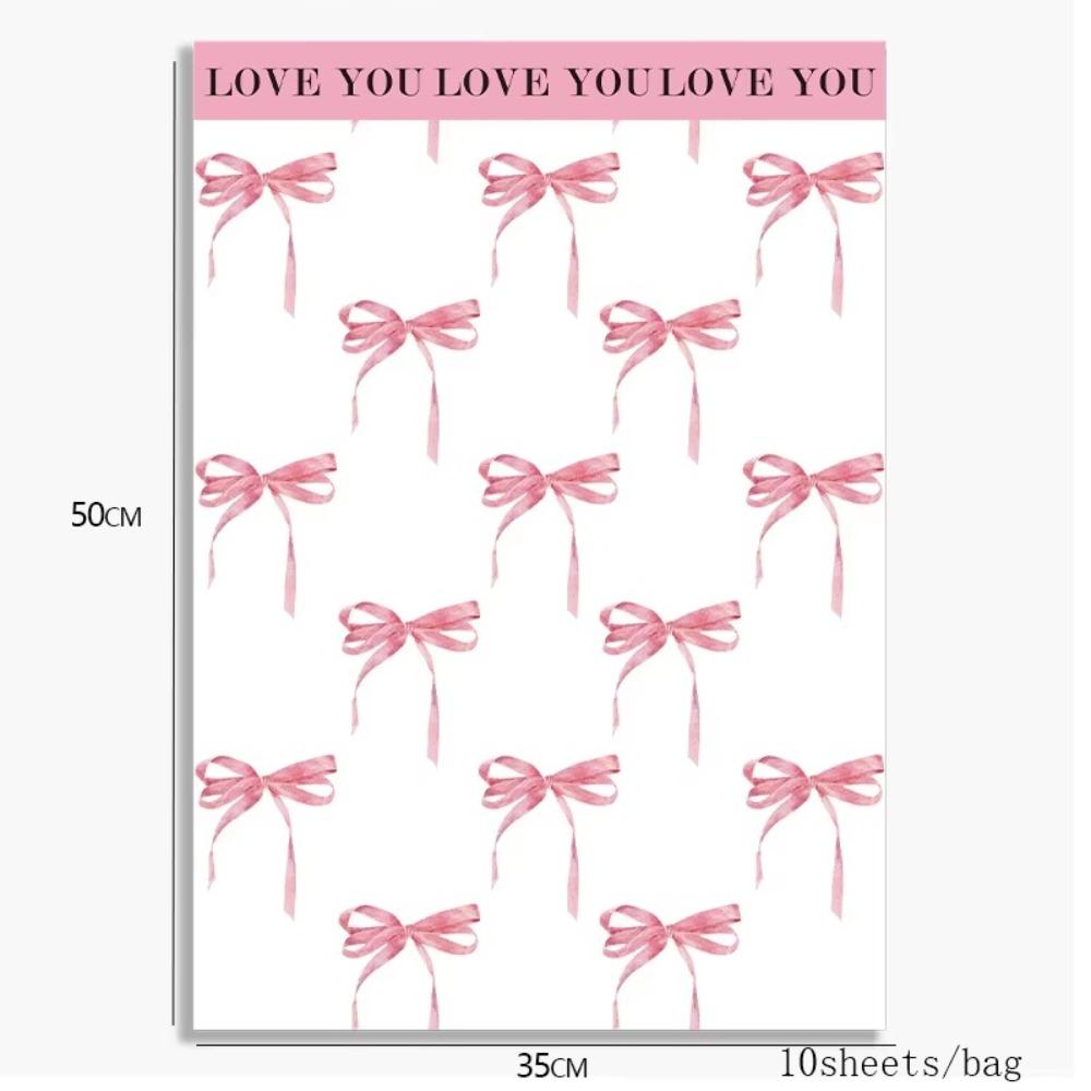 10 Stück/Set Rosa Blumen-Verpackungstaschen Mehrere DIY-Materialien Blumen-Verpackungspapier Foto-Zubehör Florales Material Verpackung Geschenke