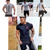 Luxurious Men Gym Bodybuilding Tank Top Muscle Short Sleeve Casual Tee Shirt