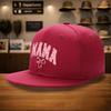 Mama Leopard Print Bow Baseball Cap Adjustable Polyester Snapback Hat Casual Streetwear for Adults