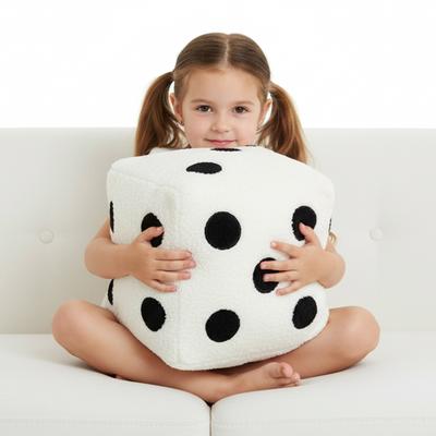 8x8 Inch Plush Dice Cube Cushion Decorative Pillow for Home Bed Sofa Couch Decor