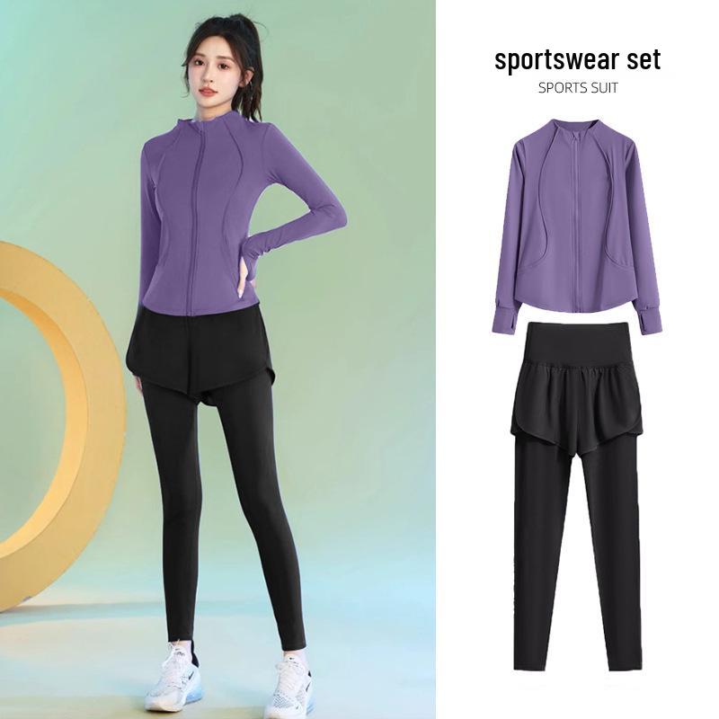 2025 Women's Slimming Morning Run Yoga Set - Long Sleeve Quick-Dry Fitness Outfit