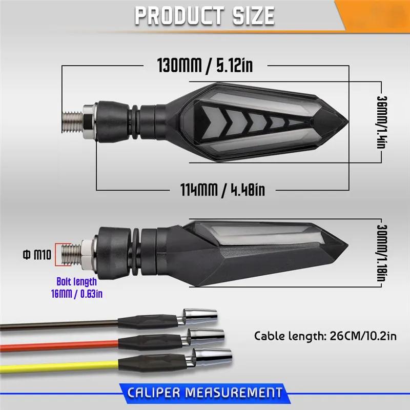 Motorcycle LED Turn Signal Lamp Sequential Flowing Flash Indicator Lights Running Light Arrows LED Motorcycle Turn Signals Lamp