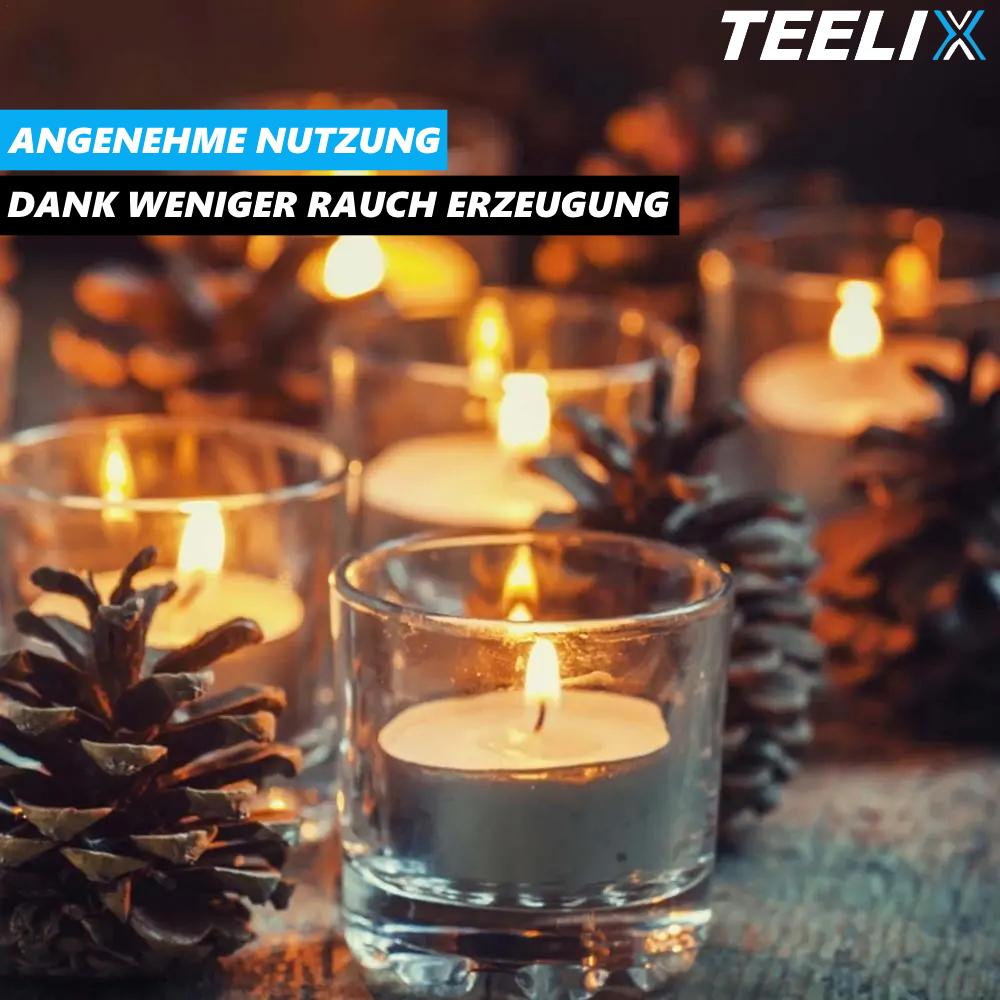 TEELIX Tealight Candles Set Tea Candles Tealight Oven Aluminum Cup Unscented 50s