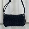 New Leather Cowhide Suede Woven Small Square Bag Tote Bag Pillow Bag Single Shoulder Crossbody Handbag Women's Bag
