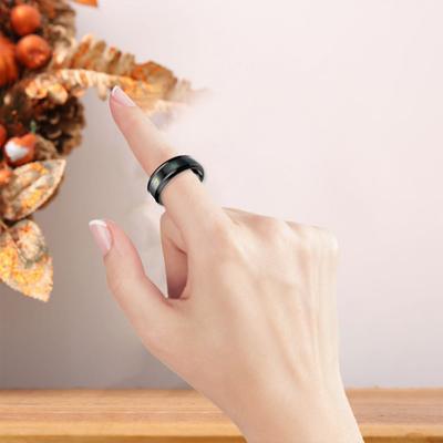 Anillo de boda de acero de titanio, anillo inteligente con sensor de temperatura corporal, salud Personal, anillo para hombres y mujeres
