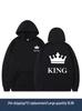Women's Crown Print Loose Hoodie - Thickened Autumn/Winter Pullover