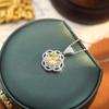 S925 sterling silver necklace cross-border e-commerce luxury inlaid with diamonds, natural crystal stone, high-end pendant, daily jewelry gift