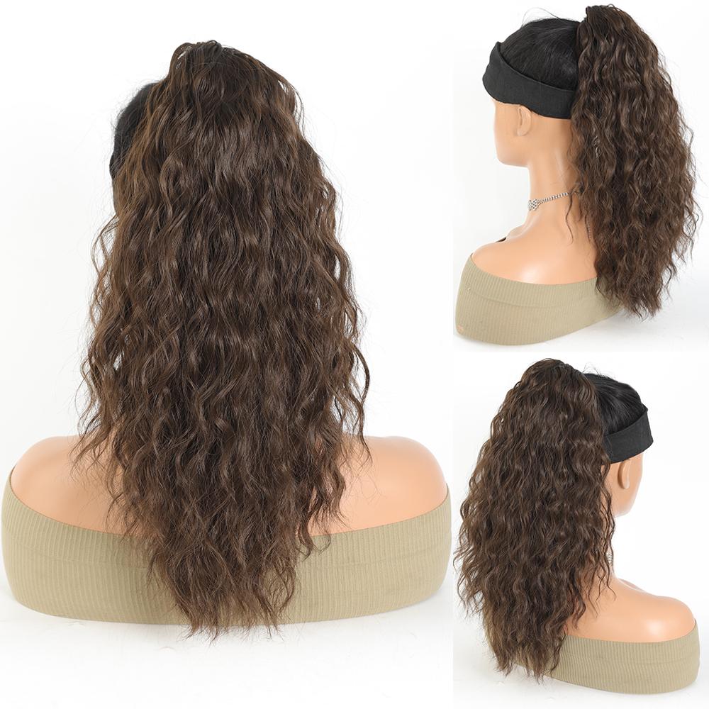 Aosiwig Synthetic Claw Ponytail For Women Long 18Inch Curly Hair Fake False Hairpiece Clip In Ponytails Extension Heat Resistant