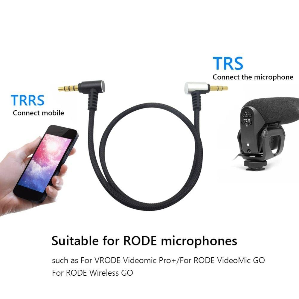 Phone Supplies TRS to TRRS Cable 3.5mm Microphone Adapter Tablet Mic Converter Microphone Cable