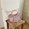 Stylish Polka Dot PU Shoulder Bag Women - Minimalist Urban Tote With Zip Interior Pocket