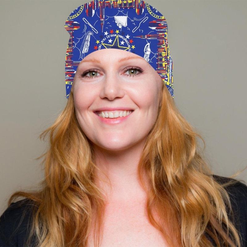 21'' Golden Gate Pattern Bandana Head Scarf for Women Men Square Turban Head Scarf Punk Head Wrap Headwear