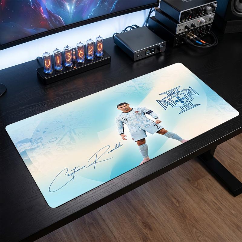 Podkładka pod mysz z herbem Cristiano Ronaldo, Rozszerzona antypoślizgowa gumowa mata na biurko do gier, biura, laptopa, Prezent dla fana