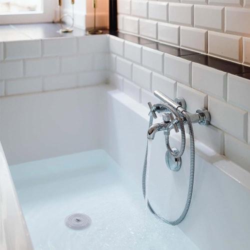 Sink Lid, Drain Stopper, [15cm Gray + White] for Bathroom, Kitchen, and Bathroom Use. This silicone drain stopper is perfect for preventing water flow